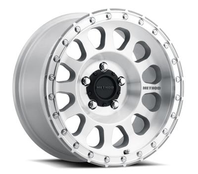 A silver Method brand aftermarket alloy wheel rim with a multi-spoke design and a black center cap, shown on a white background.