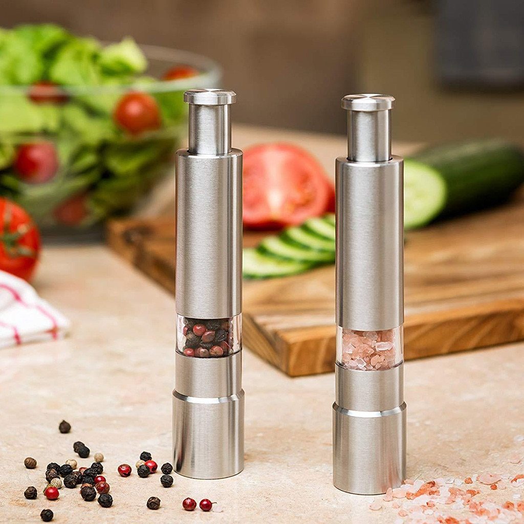 Axis-Dynamics | Premium Stainless Steel Salt and Pepper Spice Grinder