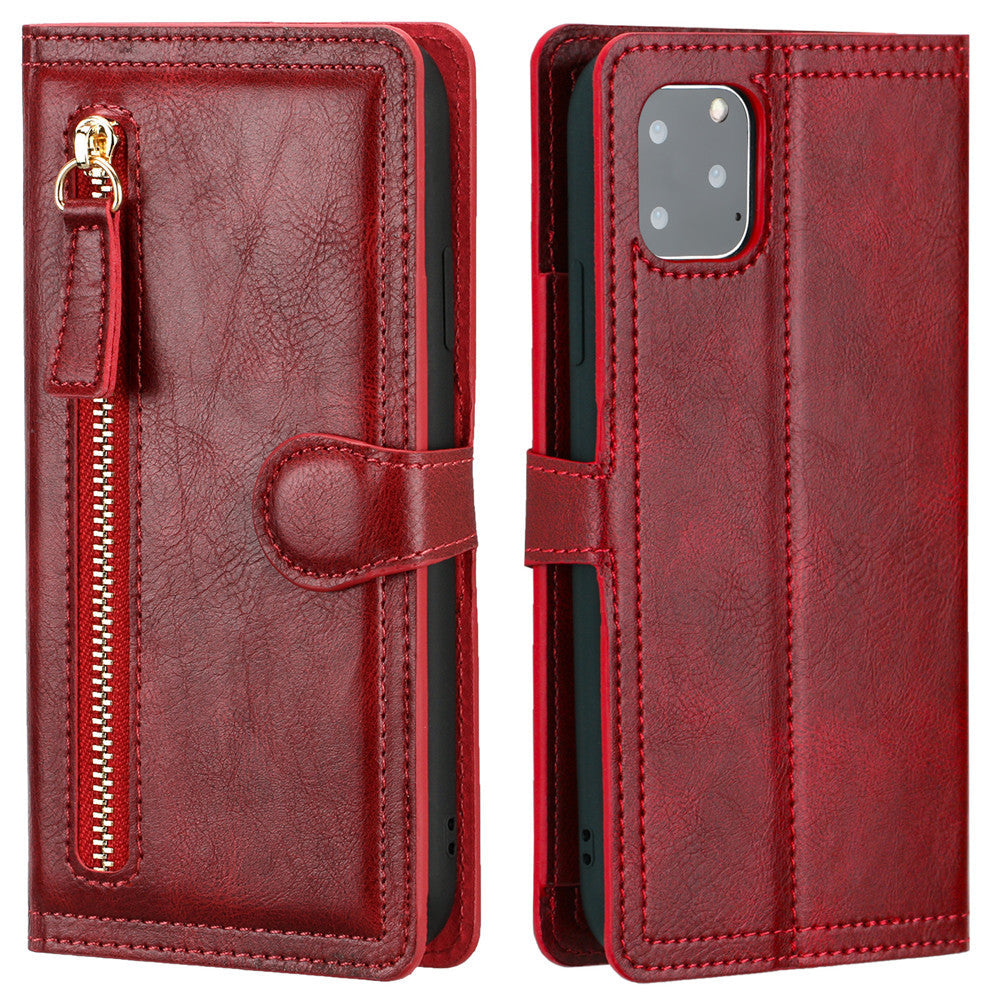 Zipper Wallet Flip Case For iPhone With Wireless Charging Support | Axis-Dynamics
