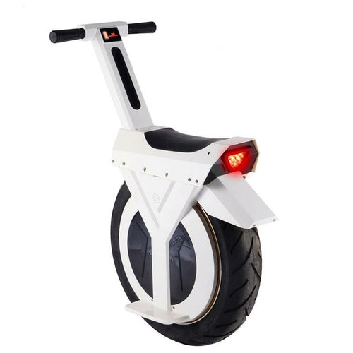 Single-wheeled electric self-balancing scooter on a white background