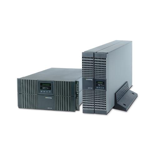 Two UPS (Uninterruptible Power Supply) units on a white background